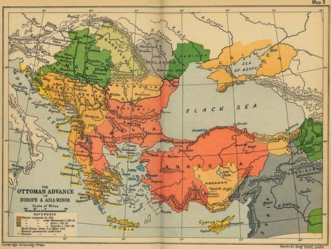 Europe Map Year 1400 Up to Date the Ottoman Advance Of Europe and asia ...