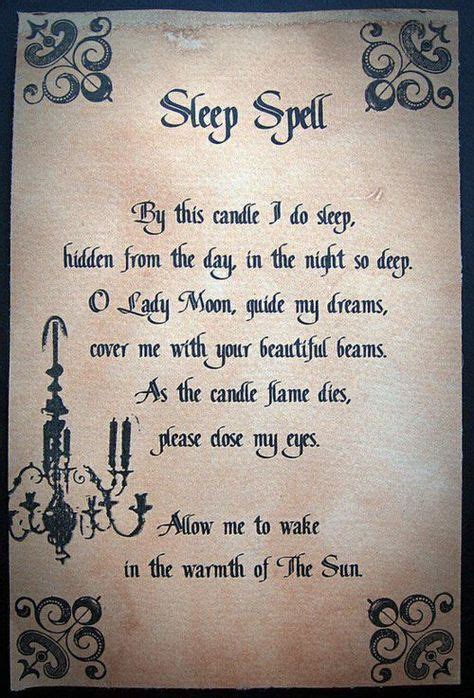 Simple sleep spell | Sleep spell, Spell book, Witchcraft spell books