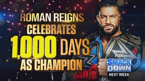 Lineup For Tonight's WWE Smackdown: Roman Reigns' 1000-Day Celebration ...