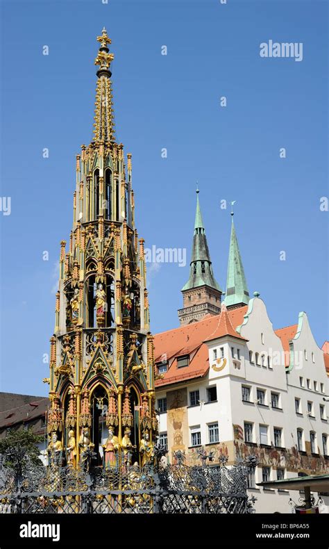 Schöner Brunnen (Beautiful Fountain) in Nuremberg, Bavaria, Germany Stock Photo - Alamy