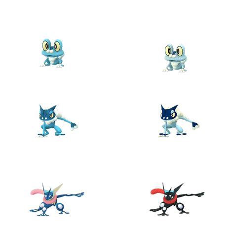 Froakie shiny family comparison. Releases during August Community day ...