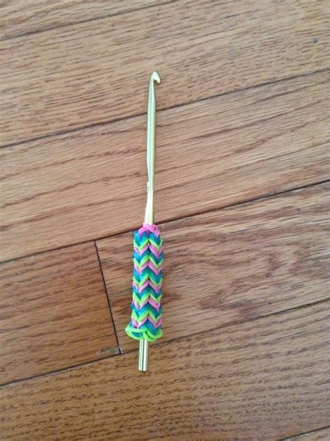 I made a Rainbow Loom Pencil Grip for my crochet hook. | Rubber band ...