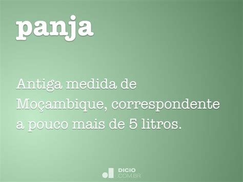 Panja - Dicio, Dicionário Online de Português