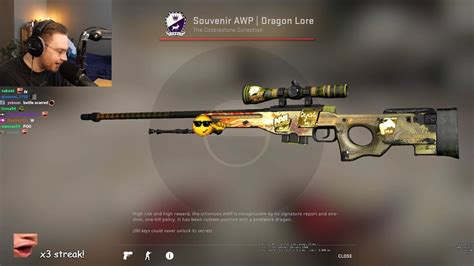 OhnePixel buys a $51,000 Souvenir AWP Dragon Lore in CS:GO! - YouTube