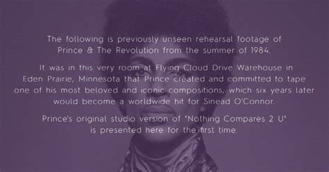 Never Seen Footage Set to Prince’s Original Studio Version of ‘Nothing Compares 2 U’ » TwistedSifter