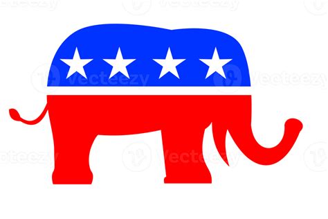 Republican Elephant Mascot USA Flag 14030904 PNG