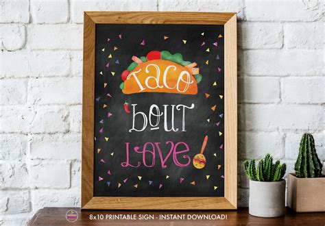 Taco Bout Love Bridal Shower - Taco Bout Love Chalkboard Style Sign ...