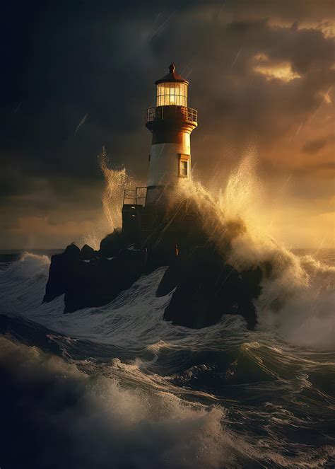 Lighthouse in storm #22 Photograph by Lauren Blessinger - Fine Art America