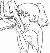 Haku And Chihiro From Spirited Away coloring Page  Download Print Or sketch template