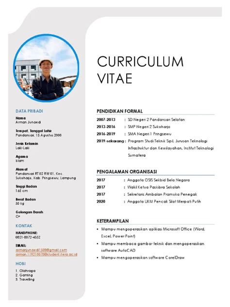 Contoh Cv Magang Mahasiswa Komunikasi Contoh Cv Mahasiswa Yang Baik Dan ...