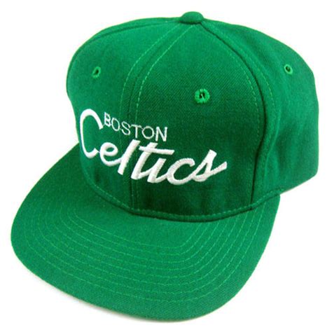 Vintage Snapback Snap Back Hat Boston Celtics Sports Specialties Script ...