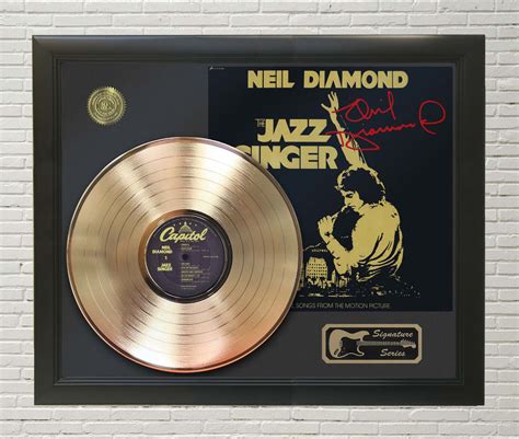 Neil Diamond - The Jazz Singer Framed Signature Gold LP Record Display M4 - Gold Record Outlet ...