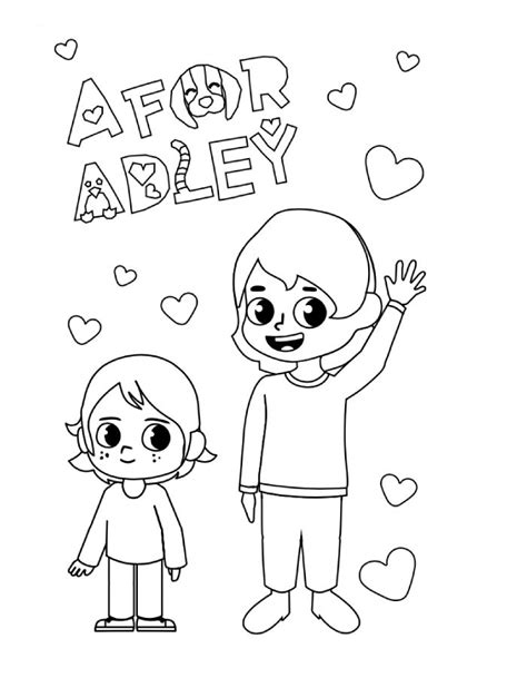 A For Adley Coloring Pages (Free Printable PDF)