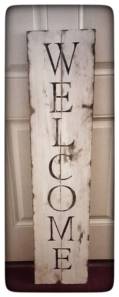 Rustic Wood WELCOME Sign for Porch Rustic Welcome Sign - Etsy