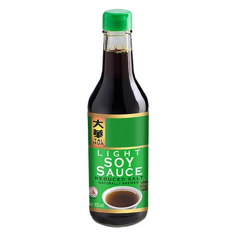 Tai Hua Light Soy Sauce Reduced Salt (305 ml) | Made from Naturally Br ...