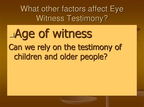 PPT - Eye Witness Testimony PowerPoint Presentation, free download - ID ...