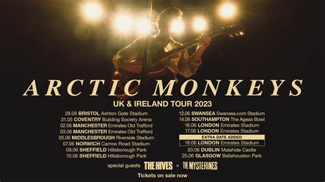 UK AND IRELAND TOUR 2023 - Arctic Monkeys