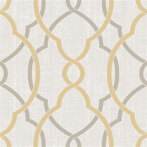 Brewster Wallcovering 30-sq ft Yellow Vinyl Geometric Peel And Stick Wallpaper at Lowes.com