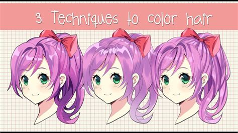 How To Color Anime Girl Hair - Manga