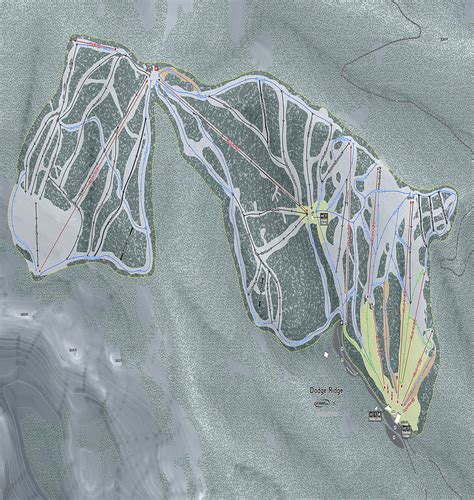 Dodge Ridge Ski Resort Map Digital Art by Powder Addicts - Fine Art America