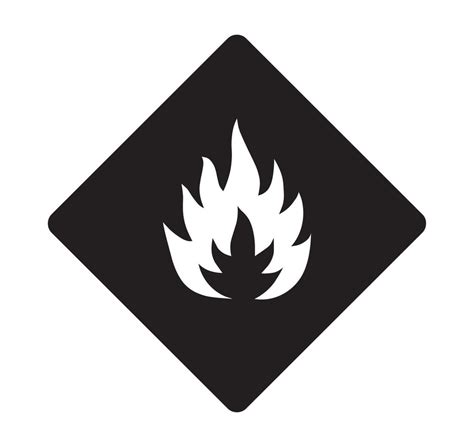 Flammable Symbol Sign. Flammable hazardous warning sign. 11755964 Vector Art at Vecteezy