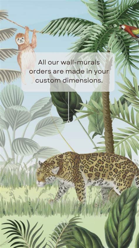 Jungle Mural/ Wallpaper for Kids Rooms - Aminal theme is a classic ...