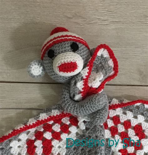 Sock Monkey Lovey Crochet Pattern - Etsy