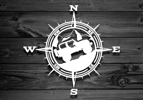 Mountain Vinyl Decal For Wranglers Car Decal Compass Decal | Etsy | Wrangler car, Jeep stickers ...