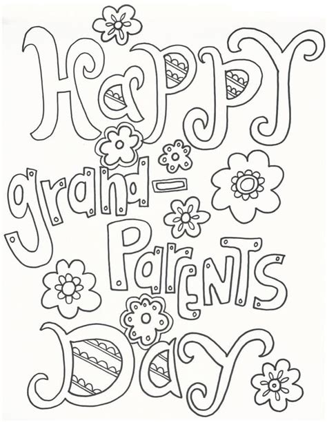 Grandparents Day 6 Coloring Page - Free Printable Coloring Pages for Kids