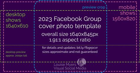 Ideal Facebook Group Cover Photo Size 2023: Free Template! | LouiseM