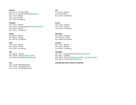 CCU Meeting Schedule 2023 | Consolidated Commission on Utilities