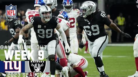 New York Giants vs. Las Vegas Raiders | 2023 Week 9 Game Highlights ...