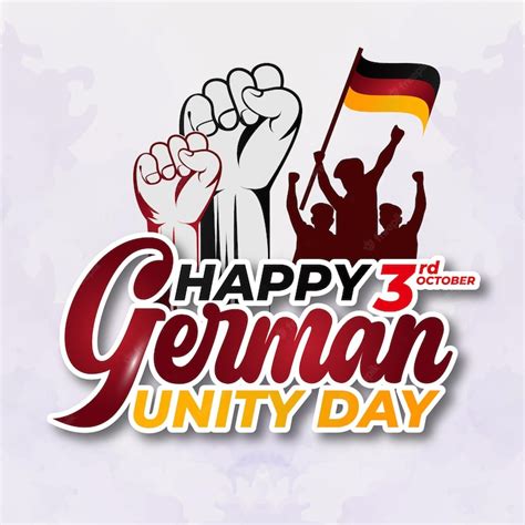 Premium Vector | Greeting text of Happy german unity day