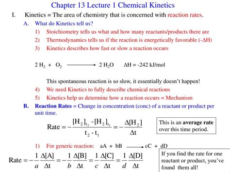 PPT - Chapter 13 Lecture 1 Chemical Kinetics PowerPoint Presentation, free download - ID:5812094