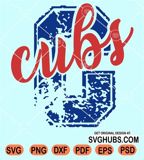 Grunge Chicago Cubs svg, Chicago Cubs svg, Cubs mascot Svg, Cubs cheer Svg