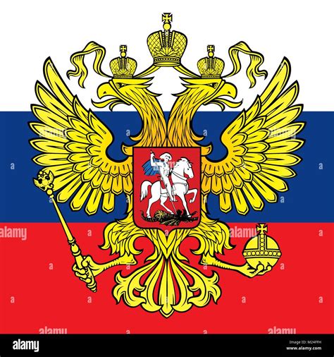 Russia coat of arms and flag, official symbols of the nation Stock Vector Image & Art - Alamy