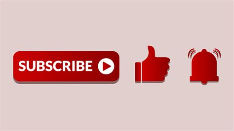 Illustration of Subscribe Button, Like and Notification Bell Icon. Suitable for Vlog Asset ...