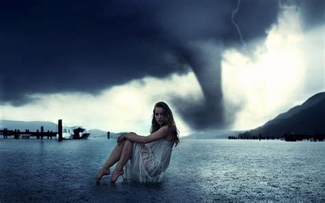 digital Art, Women, Tornado Wallpapers HD | Desktop background images, Digital art, Background ...