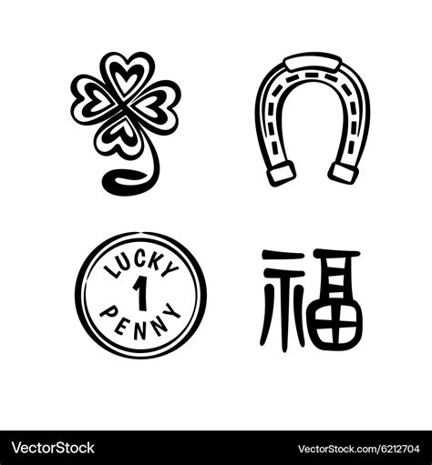 Good luck symbols Royalty Free Vector Image - VectorStock