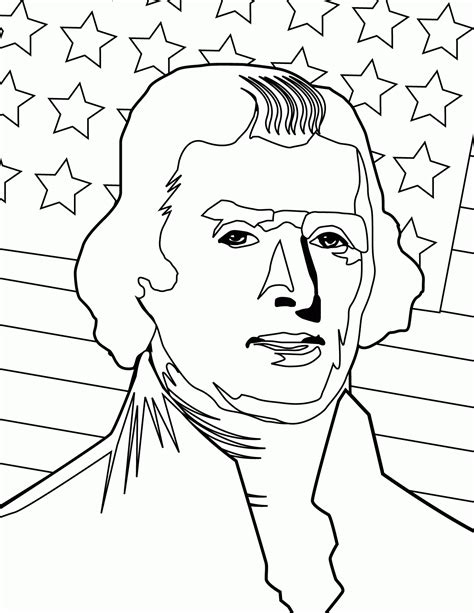 Free Printable Coloring Page Of Photo Of Thomas Jefferson, Download Free Clip Art, Free Clip Art ...