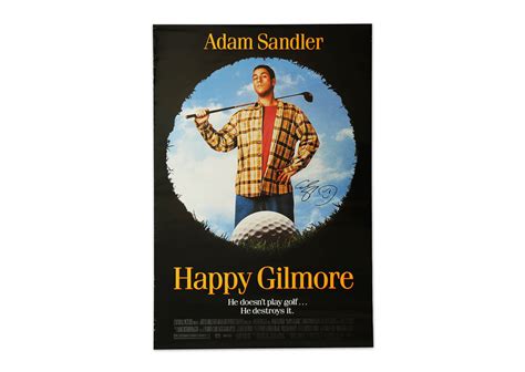 Happy Gilmore Movie Poster Signed by Adam Sandler | Giftagram