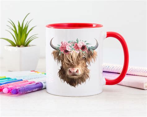 Highland Cow Mug Highland Cow Art Mug Highland Cow - Etsy