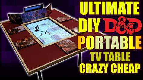 Cheap DIY Gaming TV Table THAT'S PORTABLE! | Dnd table, Board game ...
