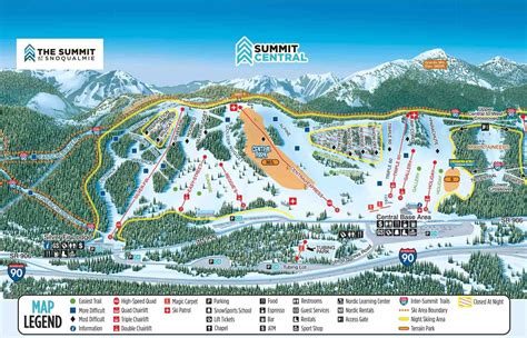 Summit at Snoqualmie Trail Map | Ski Maps | Washington