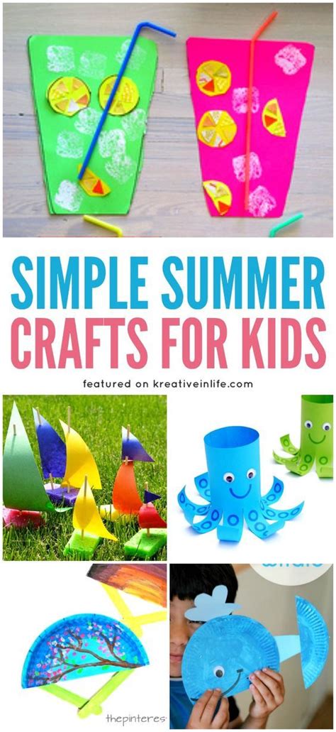 Simple Summer Crafts for Kids | Summer crafts for toddlers, Summer camp crafts, Summer crafts ...