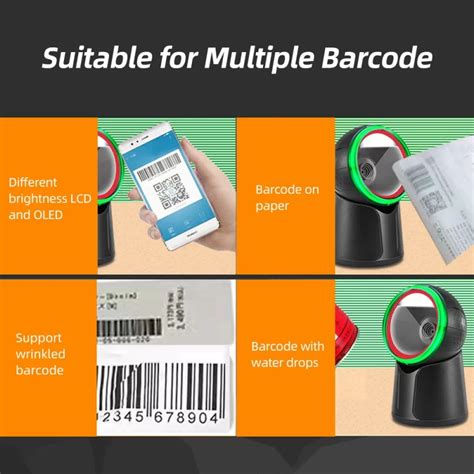 Wired Scanning Platform One-dimensional Barcode/QR Code Scanner for Supermarket Restaurant ...
