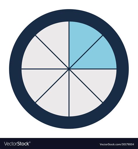 Striped loading circle block style icon Royalty Free Vector