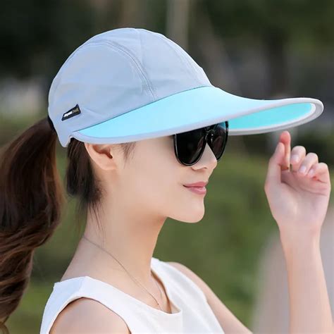 SORRYNAM Summer Hat Women UV Protection Wide Brim Baseball Cap Mesh Ladies Hat Tennis Fishing ...