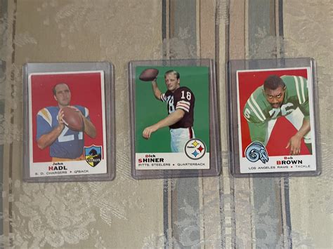 Vintage Topps 1969 Football Cards(Lot Of 51 Cards) Bonus Of 3 Cards In ...