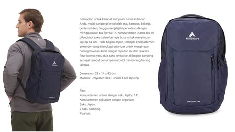 NEW EIGER REVEAL 14L LAPTOP BACKPACK NAVY || 910007578 || TAS EIGER TERBARU SEPTEMBER 2022 - YouTube